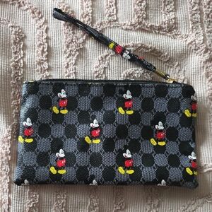 Mickey Mouse Patterned Wristlet, NWOT.